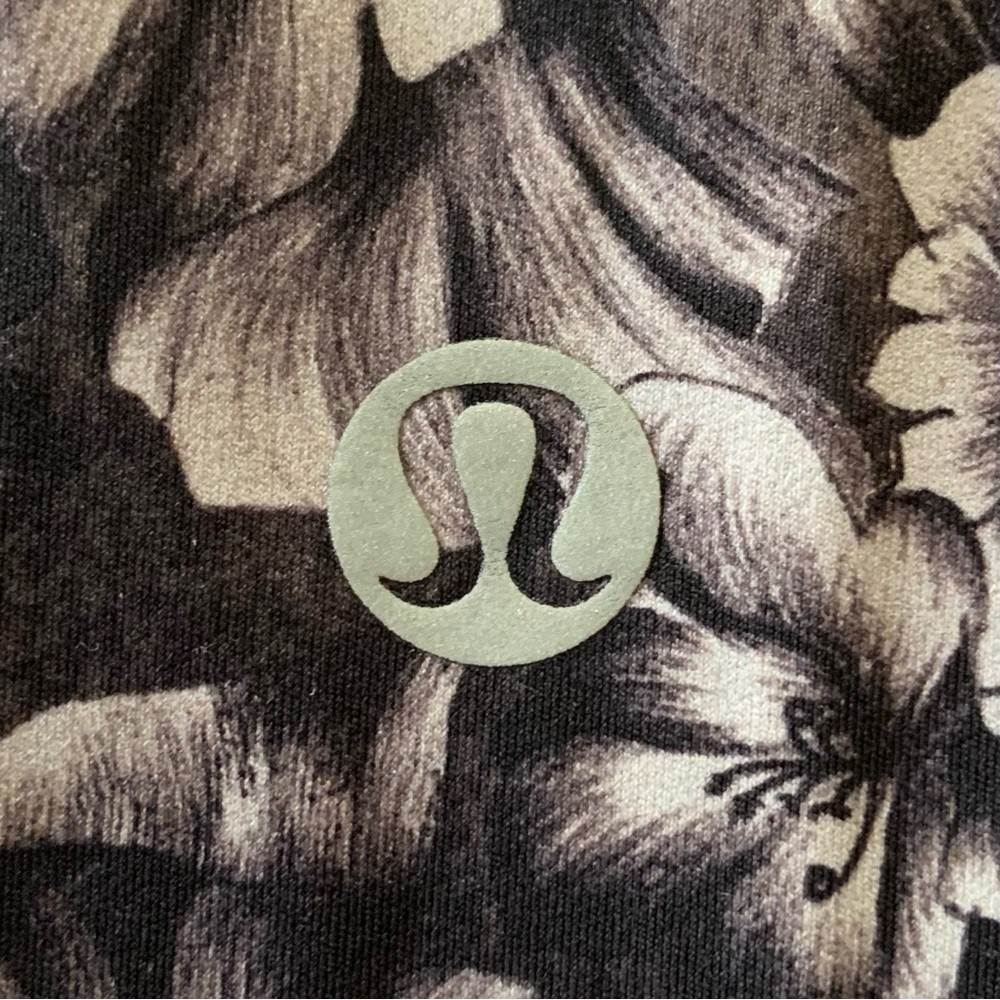 Lululemon Fast & Free Crop II Legging *Nulux 28” Night Garden Ice Grey Black - Picture 10 of 14